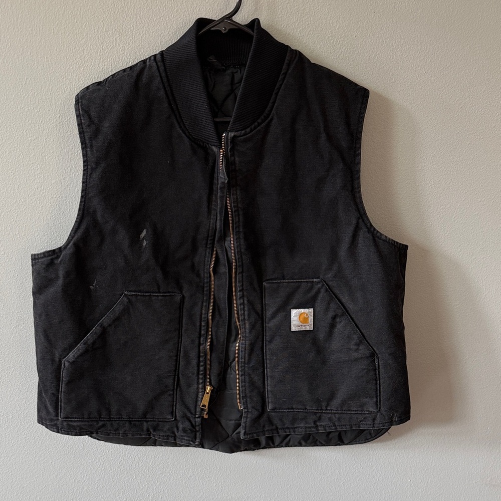 Carhartt Black Quilted Work Vest